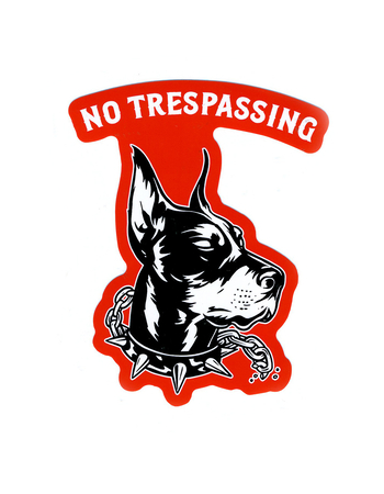 BAD DAZE No Trespassing Sticker