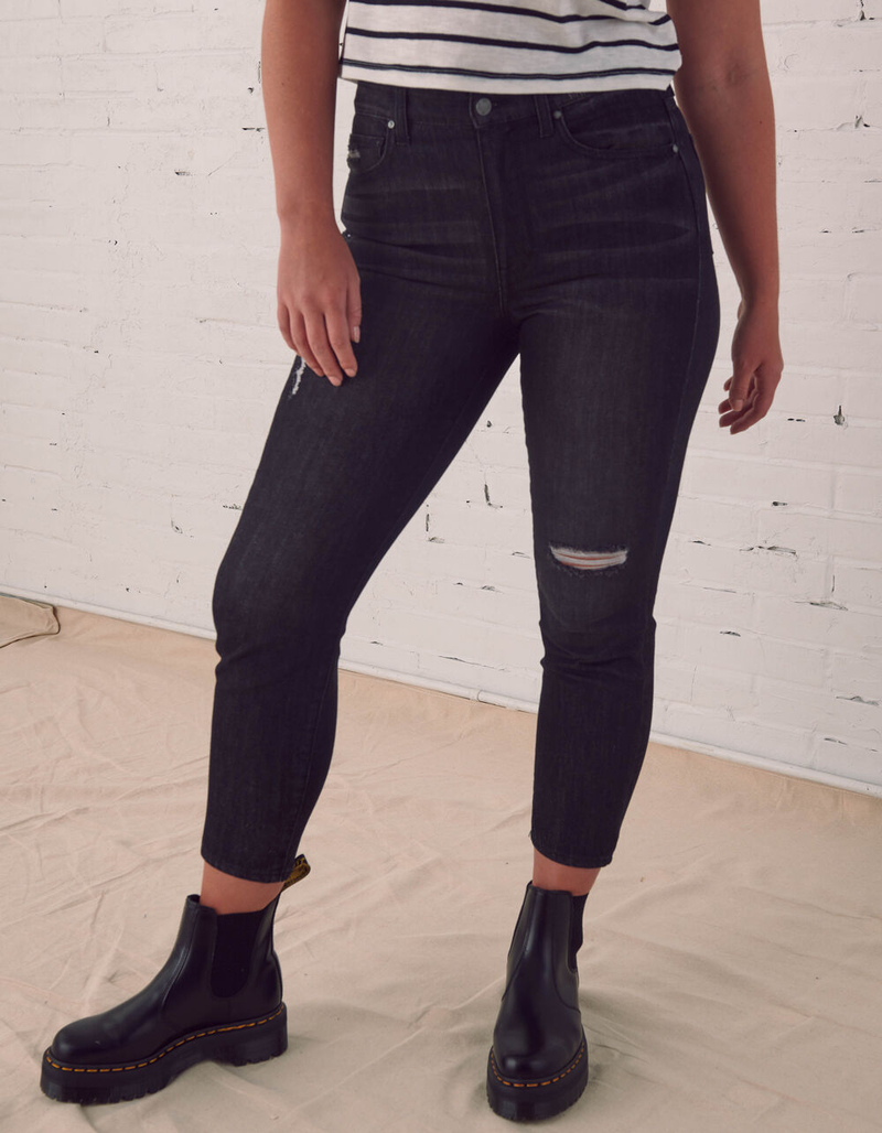 RSQ Vintage Mom Womens Wash Black Ripped Jeans image number 5