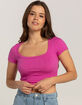 BOZZOLO Square Neck Womens Tee image number 1