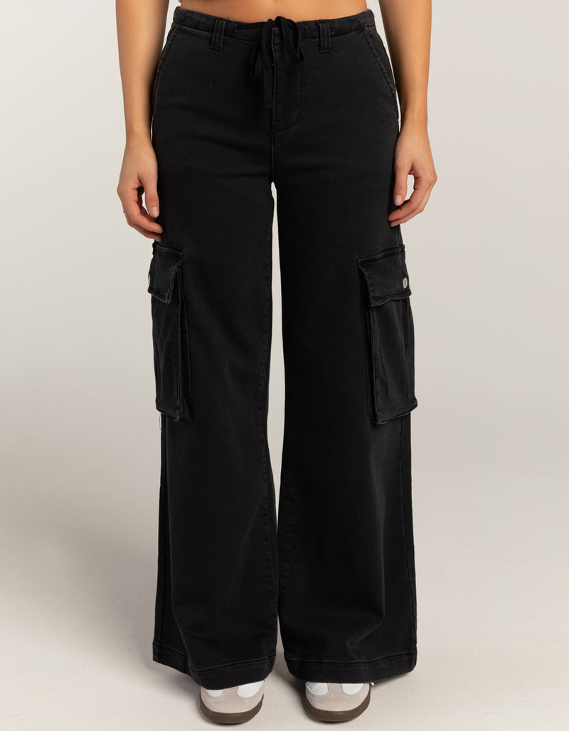 RSQ Womens Mid Rise Stretch Cargo Pants image number 1