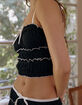 WEST OF MELROSE Pointelle Ribbon Womens Tank Top image number 5