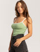 FULL TILT Seamless Lace Trim Womens Cami image number 3
