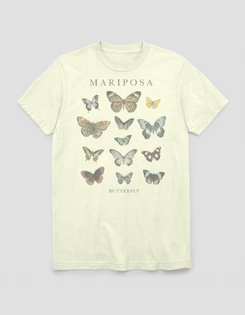 BUTTERFLY Mariposa Distressed Diagram Unisex Tee Primary Image