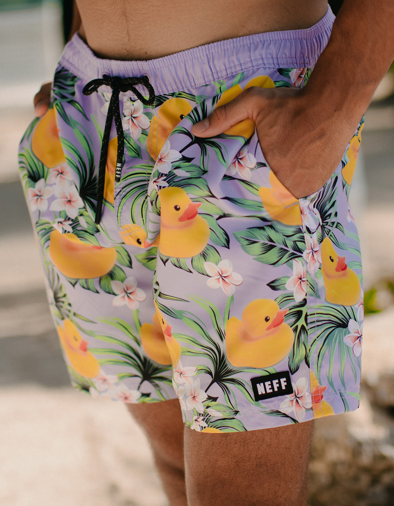 NEFF Ducky Floral Mens Volley Shorts image number 3