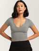 BOZZOLO Split Neck Womens Tee image number 1