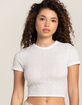 RSQ Womens Texture Baby Tee image number 1