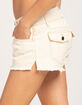 FULL TILT Low Rise Wide Waist Frayed Womens Shorts image number 3