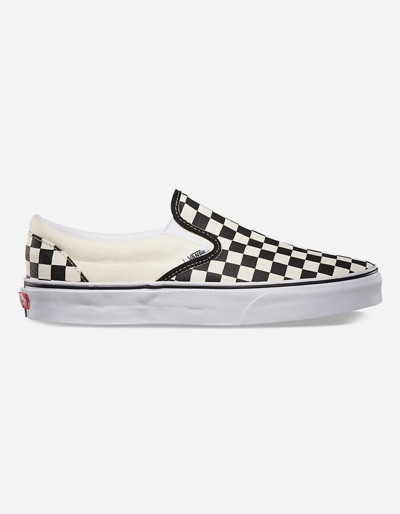 VANS Checkerboard Slip-On Black & Off White Shoes image number 0