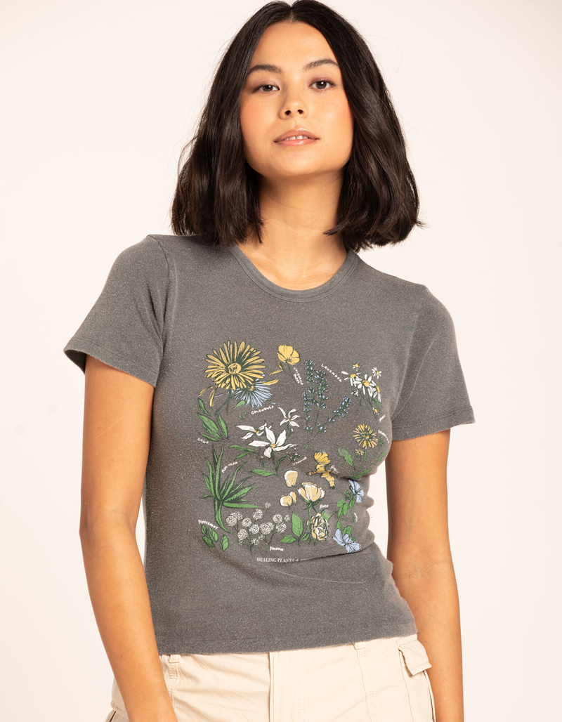 BDG Urban Outfitters Flower Womens Baby Tee image number 0