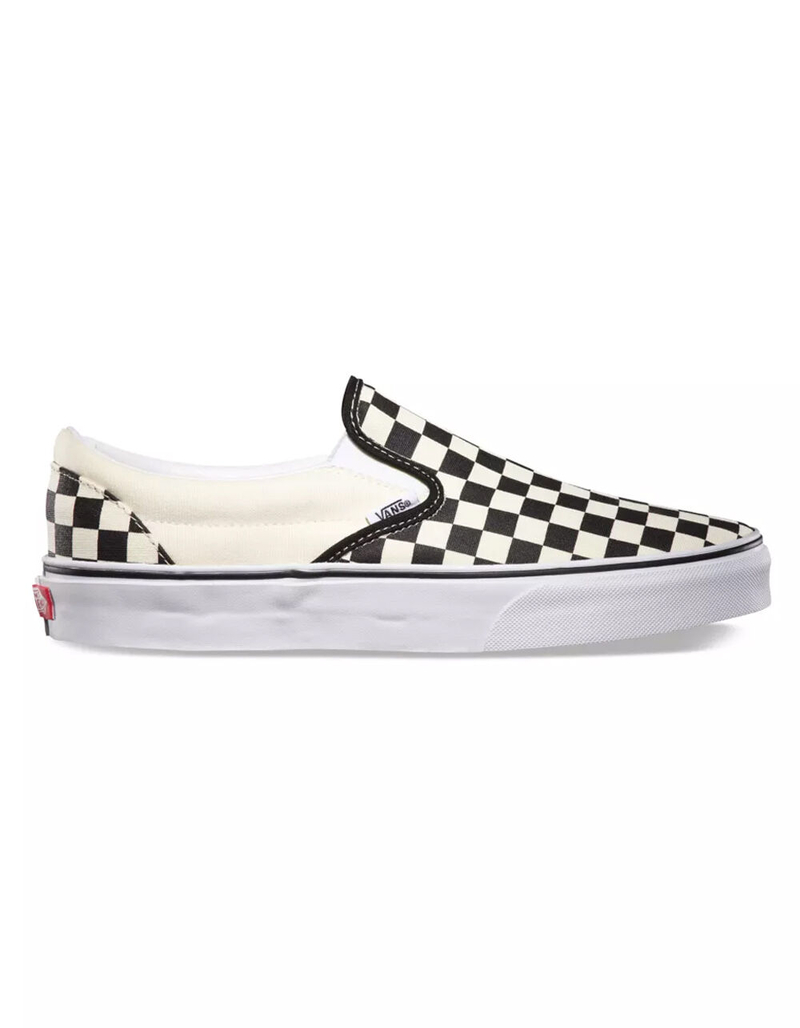 VANS Checkerboard Slip-On Black & Off White Shoes image number 1
