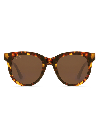DIFF EYEWEAR Shay Amber Tortoise Sunglasses
