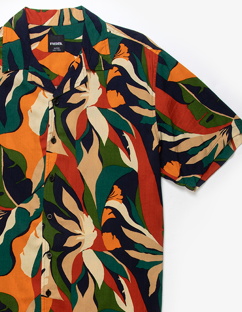 RSQ Mens Tropical Button Up Shirt image number 1