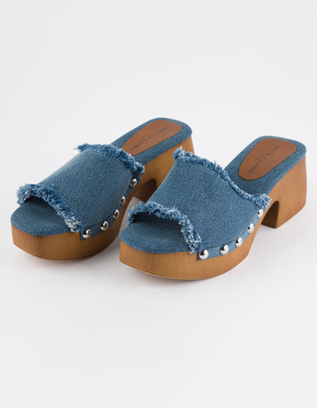 ROCK & CANDY Noelia Womens Platform Slide Sandals