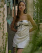 WEST OF MELROSE Eyelet Ribbon Womens Tube Dress image number 1