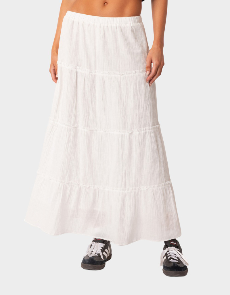 EDIKTED Charlotte Tiered Womens Maxi Skirt image number 0