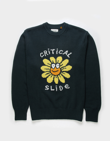 THE CRITICAL SLIDE SOCIETY Smile Mens Crewneck Knit Sweater