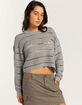 RSQ Womens Open Stitch Cropped Sweater image number 1