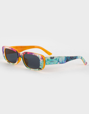 RSQ Printed Rectangle Sunglasses