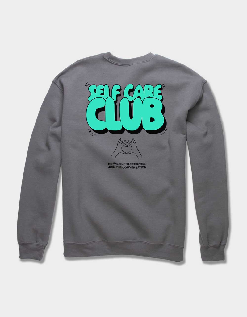 TLC x Mental Health Month Self Care Club Unisex Crewneck Sweatshirt image number 1