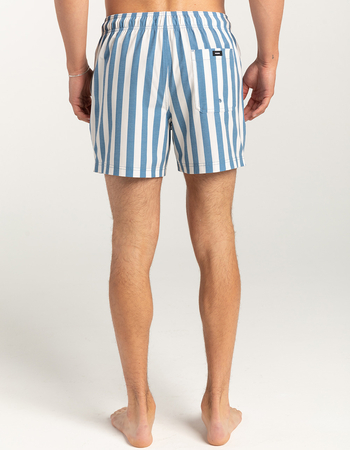 RSQ Mens Bold Stripe 5" Swim Shorts