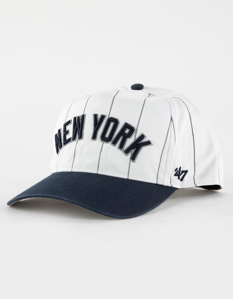 47 BRAND New York Yankees Cooperstown Double Header Pinstripe ’47 Hitch Snapback Hat image number 0