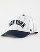 47 BRAND New York Yankees Cooperstown Double Header Pinstripe ’47 Hitch Snapback Hat image number 1
