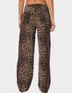 EDIKTED Leopard Printed Low Rise Jeans image number 5