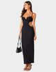EDIKTED Ribbed Cut Out Cupped Maxi Dress image number 3