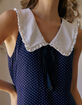 WEST OF MELROSE Polka Dot Collar Womens Mini Dress image number 5
