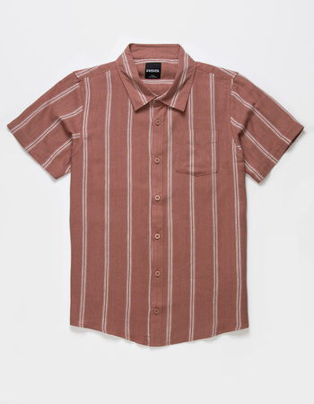 RSQ Boys Stripe Button Up Shirt Alternative Image