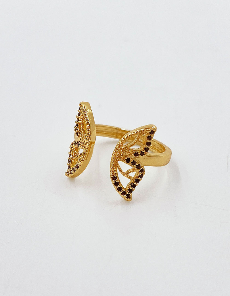 DO EVERYTHING IN LOVE 14K Gold Dipped Butterfly Ring image number 0