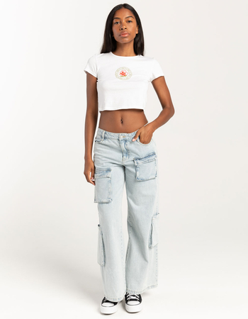 OBEY Rose Studios Womens Fitted Crop Tee