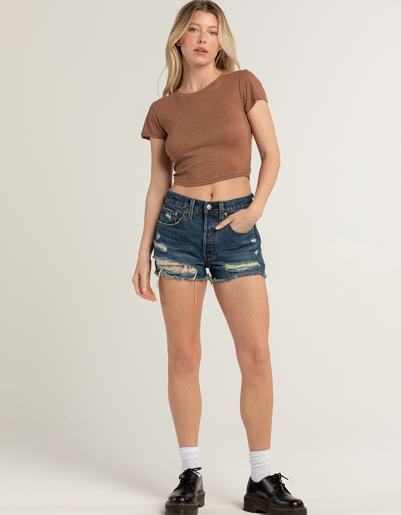 LEVI'S 501 High Rise Womens Denim Shorts - Blame Game image number 5