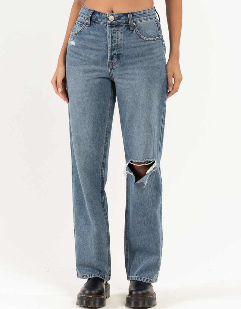 RSQ Womens High Rise Straight Leg Jeans image number 5