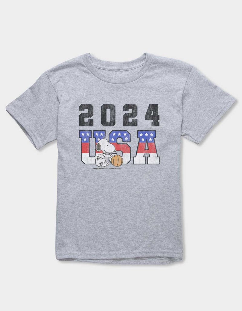 PEANUTS 2024 USA Basketball Snoopy Unisex Kids Tee image number 0