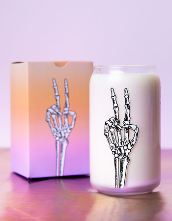 TALKING OUT OF TURN Skeleton Peace Candle