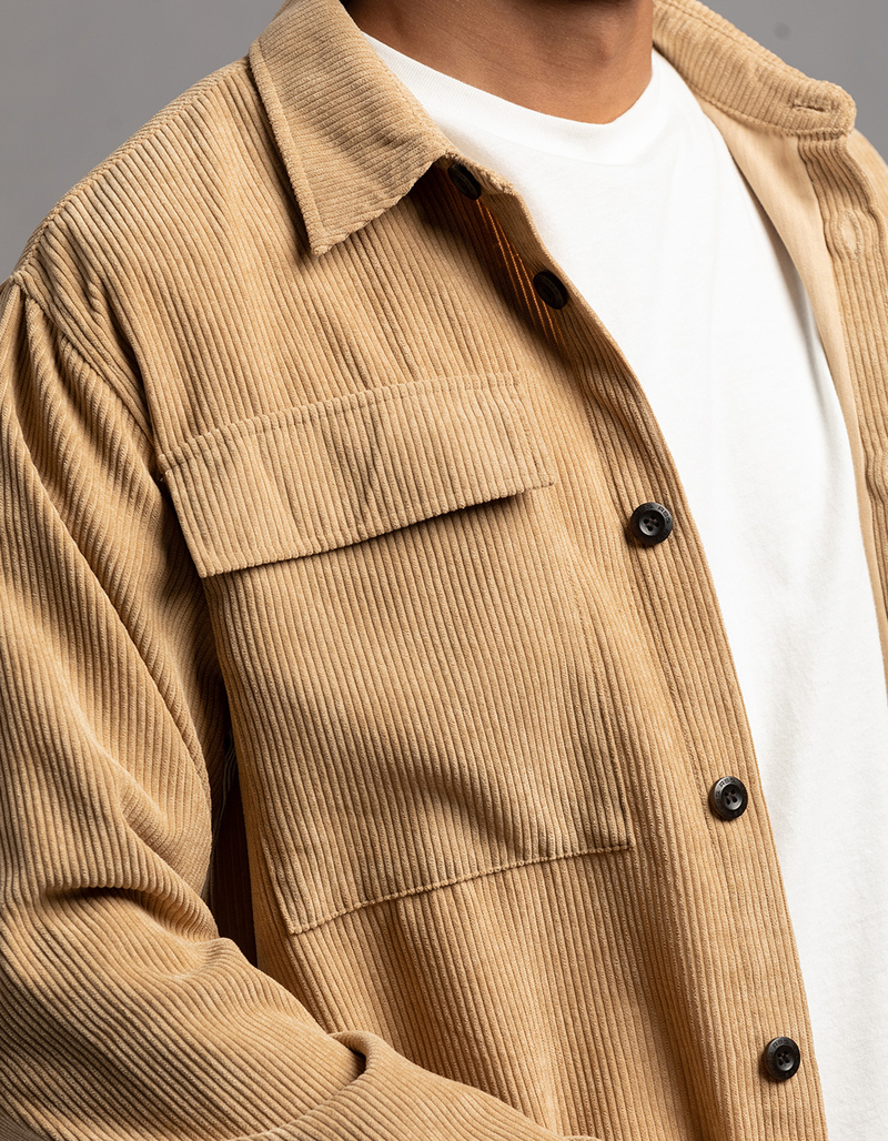 RSQ Mens Oversized Corduroy Button Up Shirt image number 3