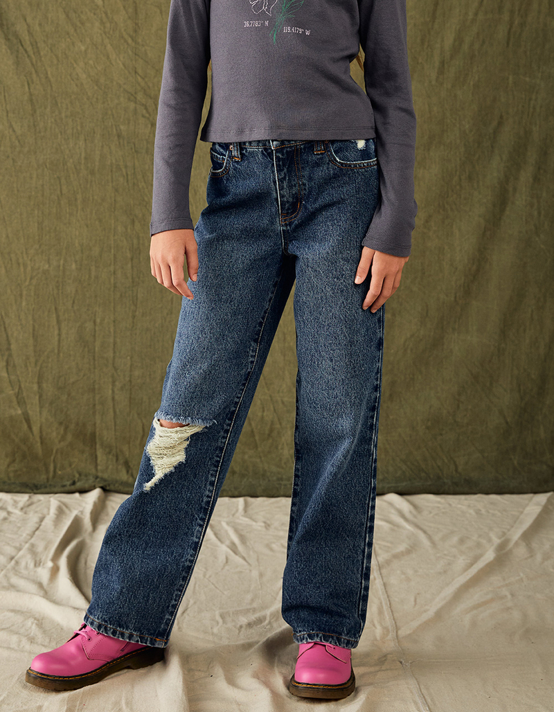 RSQ Girls High Rise Wide Leg Jeans image number 4