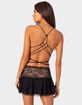 EDIKTED Mesh & Lace Strappy Back Tank Top image number 1