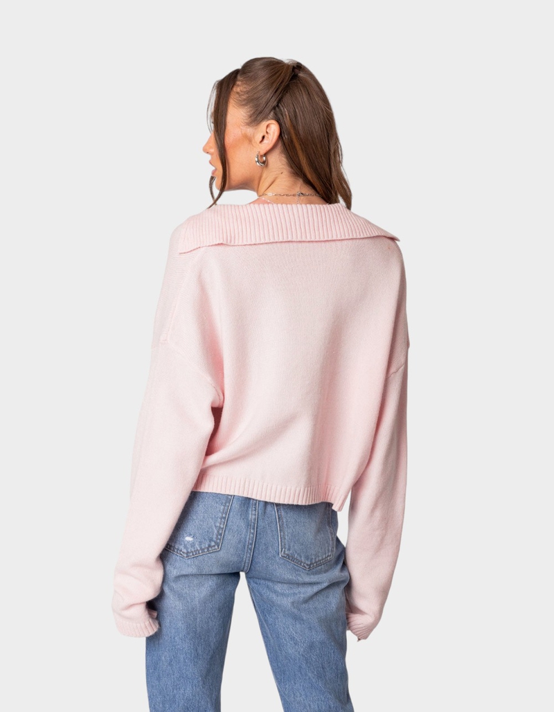 EDIKTED Marcie Oversized Cropped Sweater image number 3