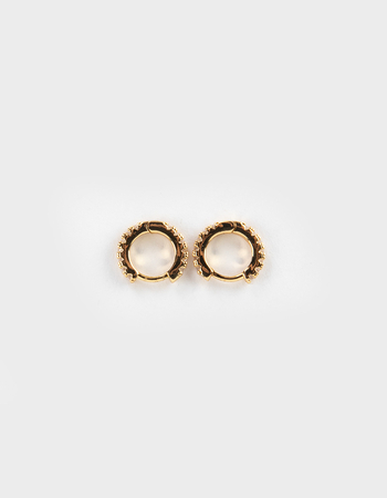 DO EVERYTHING IN LOVE 14K Gold Dipped Huggie CZ Hoop Earrings
