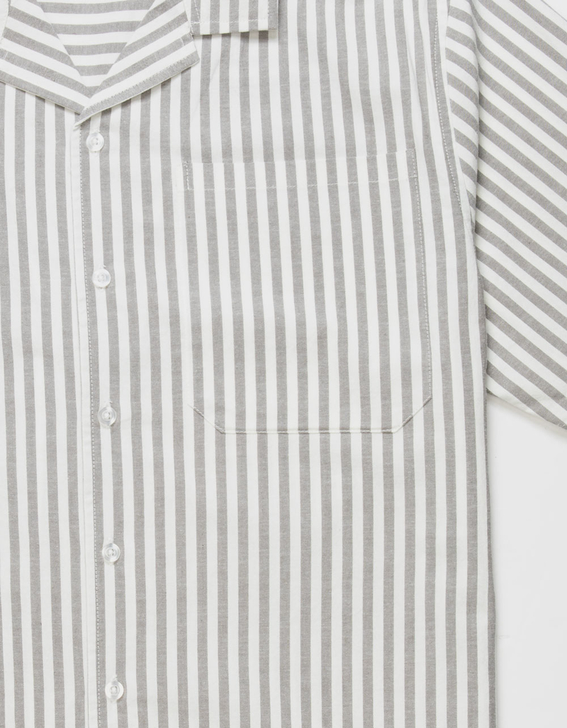 RSQ Mens Stripe Oxford Camp Shirt image number 1