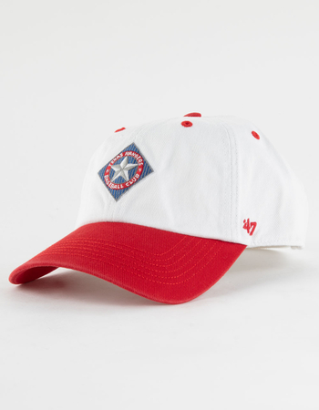 47 BRAND Texans Rangers Cooperstown Double Header Diamond '47 Clean Up Strapback Hat