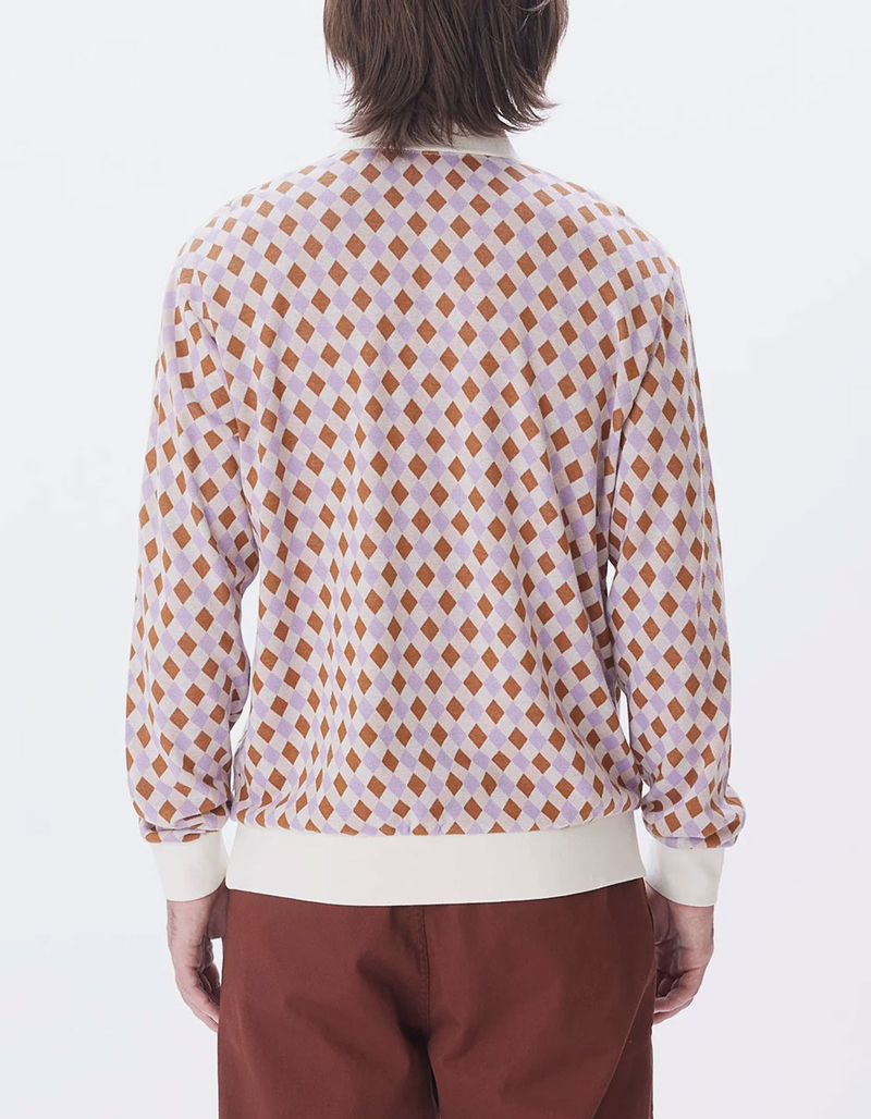 OBEY Capri Jacquard Mens Long Sleeve Polo Shirt image number 2
