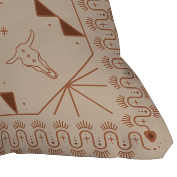 DENY DESIGNS Allie Falcon Lost Desert Tile Adobe 16"x16" Pillow