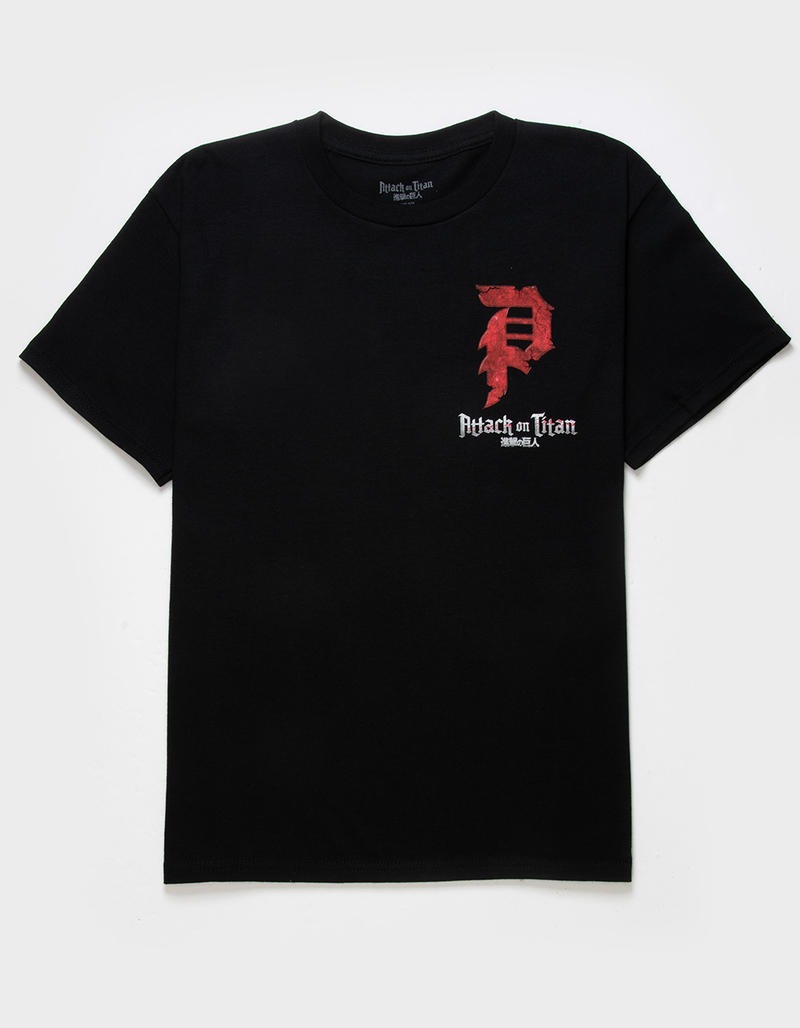 PRIMITIVE x Attack On Titan Armored Dirty P Boys Tee image number 1
