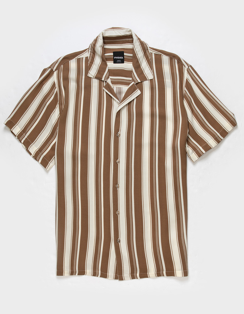 RSQ Mens Stripe Camp Shirt image number 1