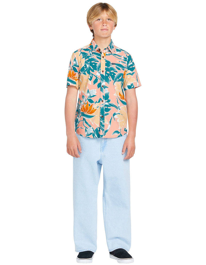 VOLCOM Leaf Pit Boys Button Up Shirt image number 1