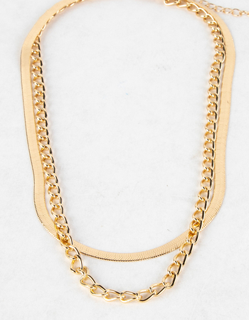 RSQ Two Piece Chain Necklace
