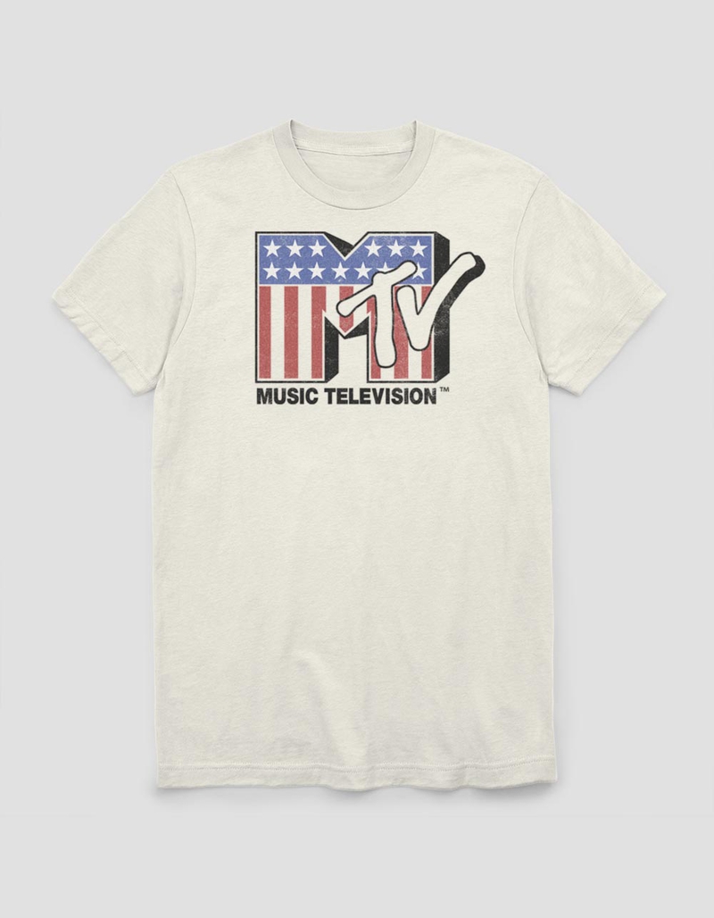 MTV U.S.A. Flag Logo Unisex Tee image number 0